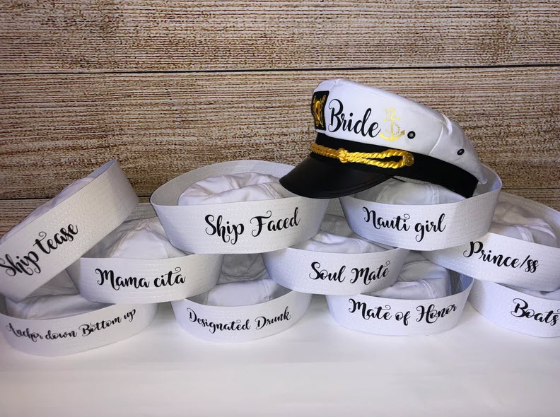 sag harbor bachelorette party ideas - captain hats